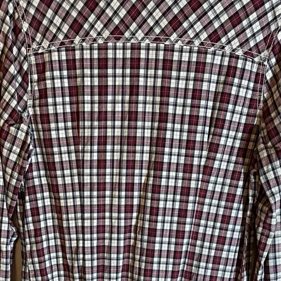 MOSSIMO Juniors Sz-XXL Button-up Top, Plaid-Not Flannel-Very Stretchy-Fitted Cut - Picture 6 of 13